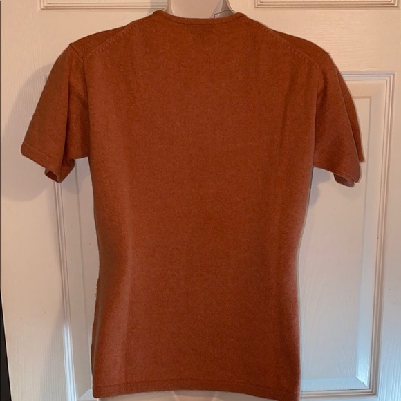 J. Crew 100% Cashmere Short Sleeve Top Crew Neck Size Medium Sweater - Picture 7 of 13